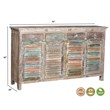 Taran Designs Hayden 4-drawer 4-door Solid Wood Sideboard in White Multicolor