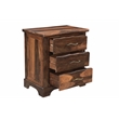 Taran Designs Darcy 3-drawer Live Edge Solid Wood Nightstand in Dark Brown