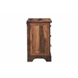 Taran Designs Darcy 3-drawer Live Edge Solid Wood Nightstand in Dark Brown