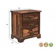 Taran Designs Darcy 3-drawer Live Edge Solid Wood Nightstand in Dark Brown