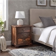 Taran Designs Darcy 3-drawer Live Edge Solid Wood Nightstand in Dark Brown