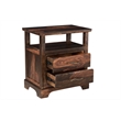 Taran Designs Darcy 2-drawer Live Edge Solid Wood Nightstand in Dark Brown