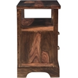 Taran Designs Darcy 2-drawer Live Edge Solid Wood Nightstand in Dark Brown