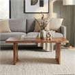 Taran Designs Harper Live Edge Solid Wood Coffee Table in Brown