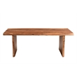 Taran Designs Harper Live Edge Solid Wood Coffee Table in Brown