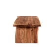 Taran Designs Harper Live Edge Solid Wood Coffee Table in Brown