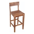 Taran Designs Harper Solid Wood Bar Chair in Brown (Set of 1)