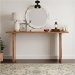 Taran Designs Harper Live Edge Solid Wood Console Table in Brown