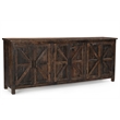 Taran Designs Milton 6-door Solid Wood Sideboard in Dark Brown