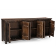 Taran Designs Milton 6-door Solid Wood Sideboard in Dark Brown