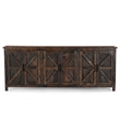 Taran Designs Milton 6-door Solid Wood Sideboard in Dark Brown
