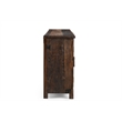 Taran Designs Milton 6-door Solid Wood Sideboard in Dark Brown