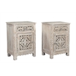 Taran Designs Monte 1-drawer 1-door Solid Wood Nightstand (Right) in White