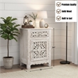 Taran Designs Monte 1-drawer 1-door Solid Wood Nightstand (Right) in White