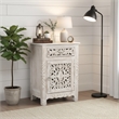 Taran Designs Monte 1-drawer 1-door Solid Wood Nightstand (Right) in White