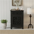 Taran Designs Monte 1-drawer 1-door Solid Wood Nightstand (Right) in Black