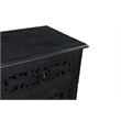 Taran Designs Monte 1-drawer 1-door Solid Wood Nightstand (Right) in Black