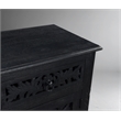 Taran Designs Monte 1-drawer 1-door Solid Wood Nightstand (Right) in Black
