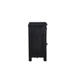 Taran Designs Monte 1-drawer 1-door Solid Wood Nightstand (Right) in Black
