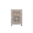 Taran Designs Monte 1-drawer 1-door Solid Wood Nightstand (Right) in Gray