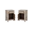 Taran Designs Monte 1-drawer 1-door Solid Wood Nightstand (Right) in Gray