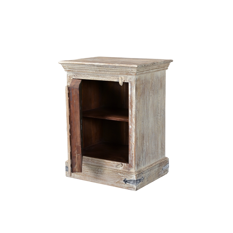Taran Designs Baker 1-door Solid Wood Nightstand (Left) in White
