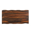 Taran Designs Darcy Live Edge Solid Wood Coffee Table in Dark Brown