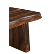 Taran Designs Darcy Live Edge Solid Wood Coffee Table in Dark Brown
