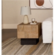 Taran Designs Maria Modern Solid Wood Square End Table in Brown