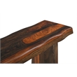 Taran Designs Darcy Live Edge Solid Wood Console Table in Dark Brown