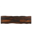 Taran Designs Darcy Live Edge Solid Wood Console Table in Dark Brown