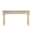 Taran Designs Milton Carved Solid Wood Console Table in White
