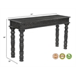 Taran Designs Milton Carved Solid Wood Console Table in Black