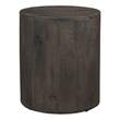 Taran Designs Maria Solid Wood Drum Coffee Table in Dark Gray