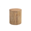Taran Designs Maria Solid Wood Drum Coffee Table in Brown