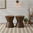 Taran Designs Maria Solid Wood Coffee Table in Dark Brown