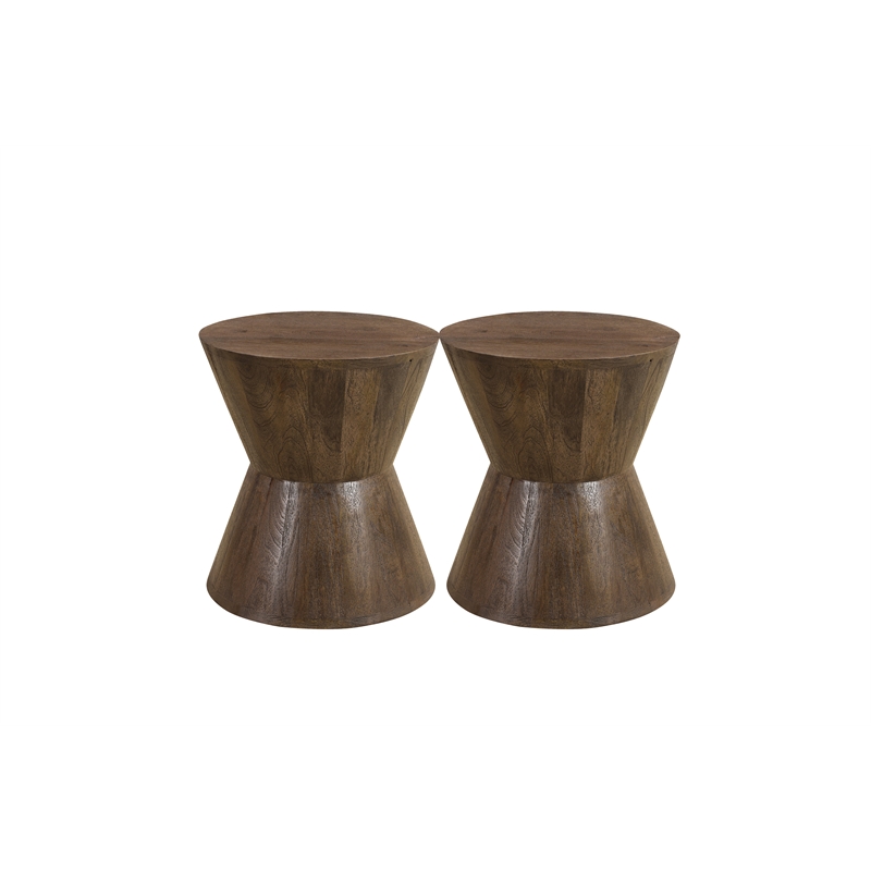 Taran Designs Maria Solid Wood Coffee Table in Dark Brown