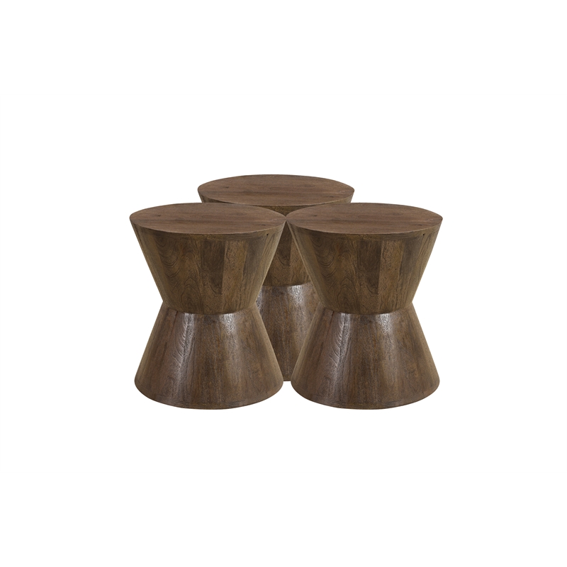 Taran Designs Maria Solid Wood Coffee Table in Dark Brown