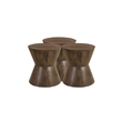 Taran Designs Maria Solid Wood Coffee Table in Dark Brown
