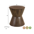 Taran Designs Maria Solid Wood Coffee Table in Dark Brown