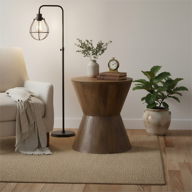 Taran Designs Maria Solid Wood Coffee Table in Dark Brown