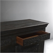 Taran Designs Monte 4-drawer 4-door Carved Solid Wood Sideboard in Black