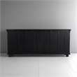 Taran Designs Monte 4-drawer 4-door Carved Solid Wood Sideboard in Black