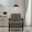 Taran Designs Kenneth Leather Upholstered Solid Wood Accent Chair in Green/Black