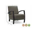 Taran Designs Kenneth Leather Upholstered Solid Wood Accent Chair in Green/Black