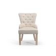 Taran Designs Kenneth Upholstered Solid Wood Armchair in Beige