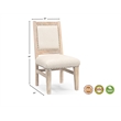 Taran Designs Kenneth Upholstered Solid Wood Accent Chair in Beige