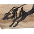 Taran Designs Martin Solid Wood Inlay Wall Art in Brown/Black