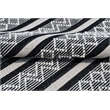 Taran Designs 8' x 10' Geometric Pattern Wool Area Rug in White/Black