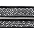 Taran Designs 8' x 10' Geometric Pattern Wool Area Rug in White/Black